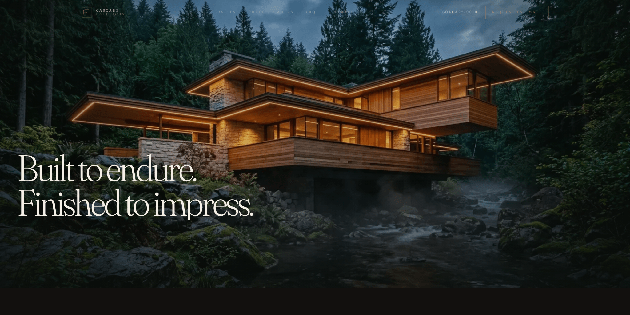 A high-end digital presence for architectural exterior care.