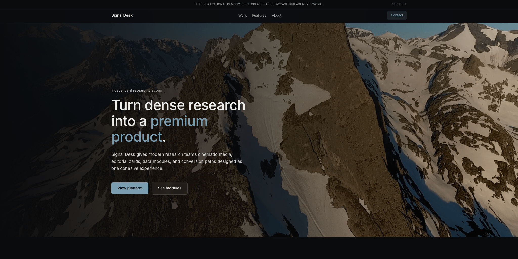 A premium research platform for modern teams.